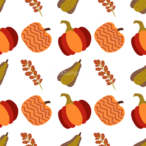 Preview — Seamless 3D PBR Texture Featuring Thanksgiving Pumpkins and Gourds Pattern