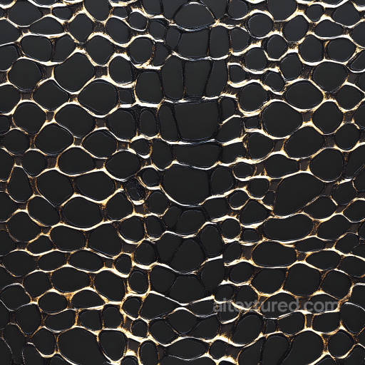 Stylized Reptilian Skin PBR Texture with Glossy Organic Cells seamless Skin PBR texture