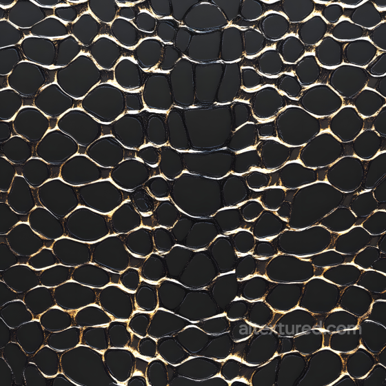 Stylized Reptilian Skin PBR Texture with Glossy Organic Cells Skin texture preview