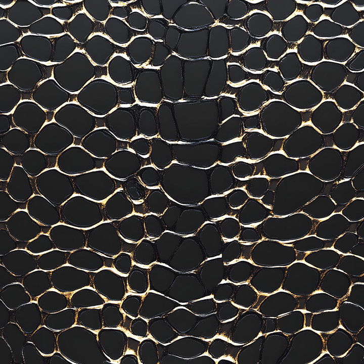 Stylized Reptilian Skin with Glossy Organic Cells seamless PBR texture preview