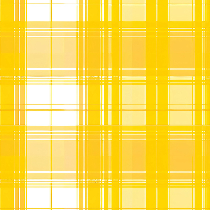 Bright Yellow and White Plaid Fabric Pattern seamless PBR texture preview