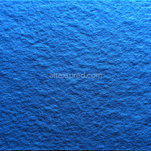 Seamless 3D Felt PBR Texture Featuring Dense Blue Wool Fibers