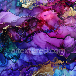 seamless Seamless 3D Alcohol Ink PBR Texture Featuring Purple and Gold Fluid Marbling texture 8k free download PBR