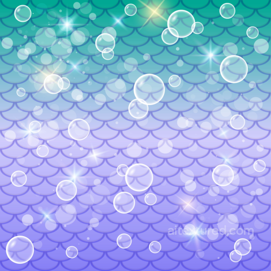 Mermaid Scale Texture Featuring Gradient Blues and Floating Bubbles Mermaid Scale texture preview