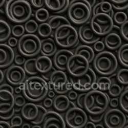 seamless Rubber O Ring Assortment Surface texture 8k free download PBR