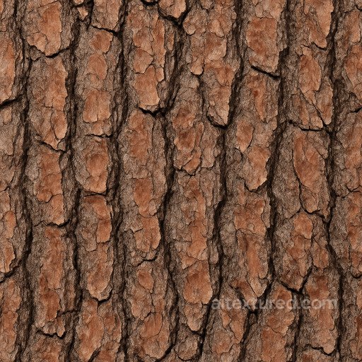 Fine Pine Bark Seamless Texture seamless Bark PBR texture