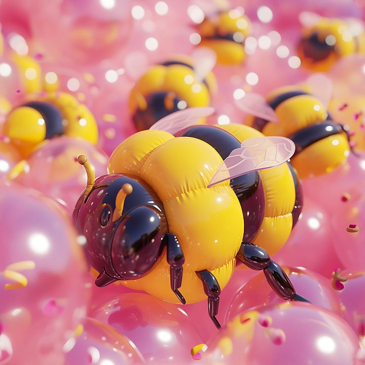 Inflated Vinyl Featuring Glossy Yellow-Black Panels seamless PBR texture preview