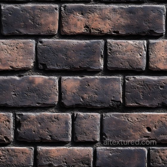 Cracked Dark Brick Wall Texture with Rough Surface and Subtle Holes Brick texture preview