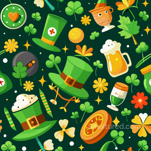 with St Patrick Themed Digital Paper Pattern seamless St patrick digital paper bundle PBR texture