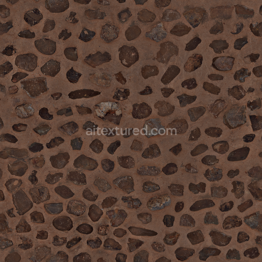 Concrete Stone — Stone Embedded Concrete Wall Rock Concrete — PBR seamless 3D texture