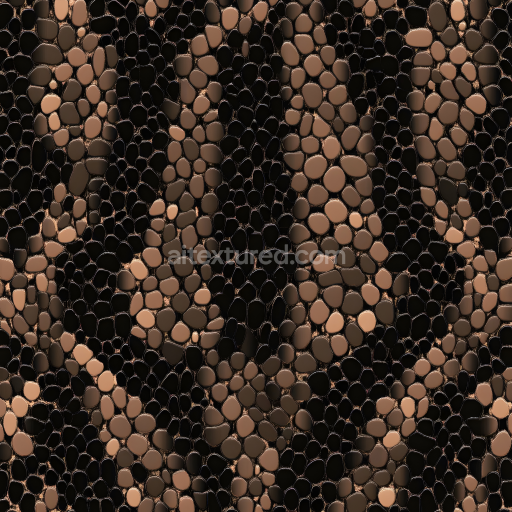 Seamless 3D Skin PBR Texture with Stylized Hexagonal Pattern and Dark Warm Tones