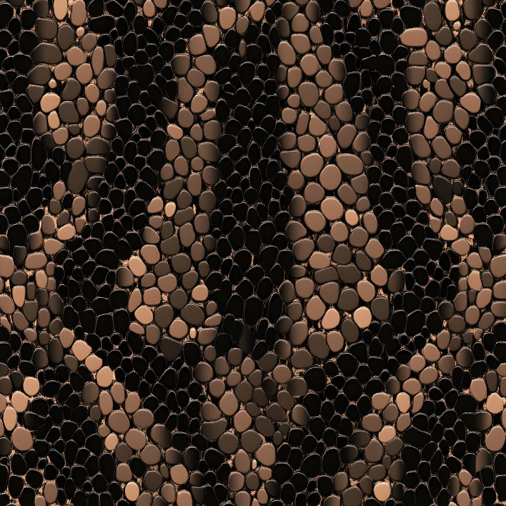 Skin with Stylized Hexagonal Pattern and Dark Warm Tones seamless PBR texture preview