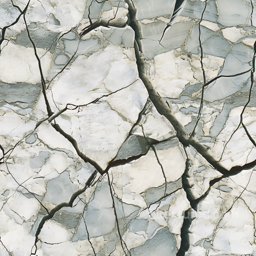 cracked stone ground PBR texture with pale gray and white tones seamless Stone PBR texture