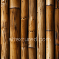 seamless Seamless 3D PBR Bamboo Texture Featuring Polished Brown Vertical Culms texture 8k free download PBR