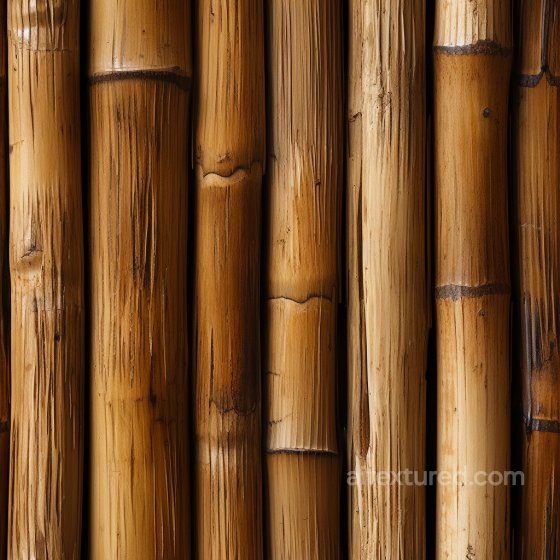 Bamboo Texture Featuring Polished Brown Vertical Culms Bamboo texture preview