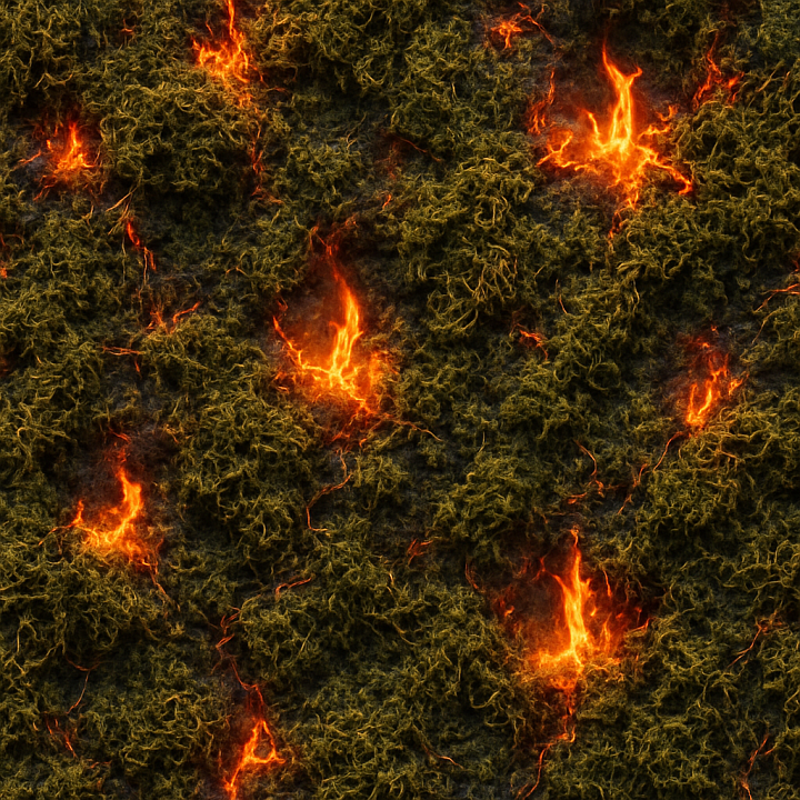 Burning Moss seamless PBR texture preview