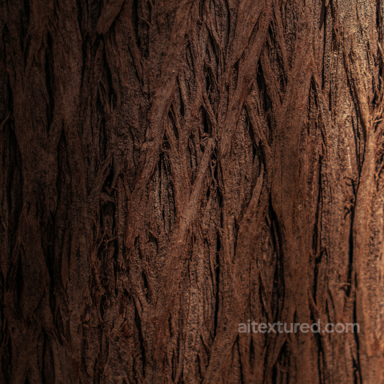 Dark Brown Tree Bark Texture with Deep Groove Detail Bark texture preview