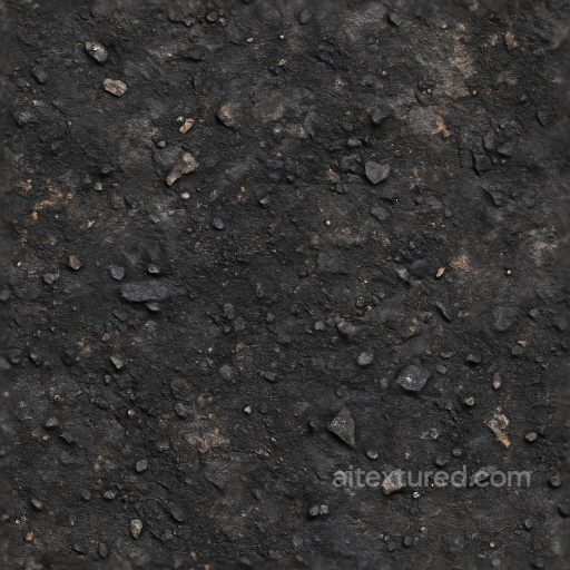 Charred Rubble And Burnt Ground With Blast Scorch Marks In Detailed 8K PBR Quality seamless Explosion PBR texture