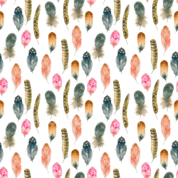 seamless Seamless 3D PBR Texture Featuring Colorful Watercolor Feathers Pattern texture 8k free download PBR