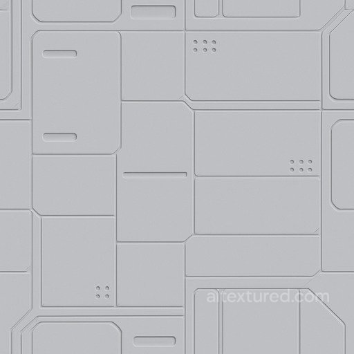 Clean Futuristic Panel Seamless Texture seamless Sci-fi PBR texture