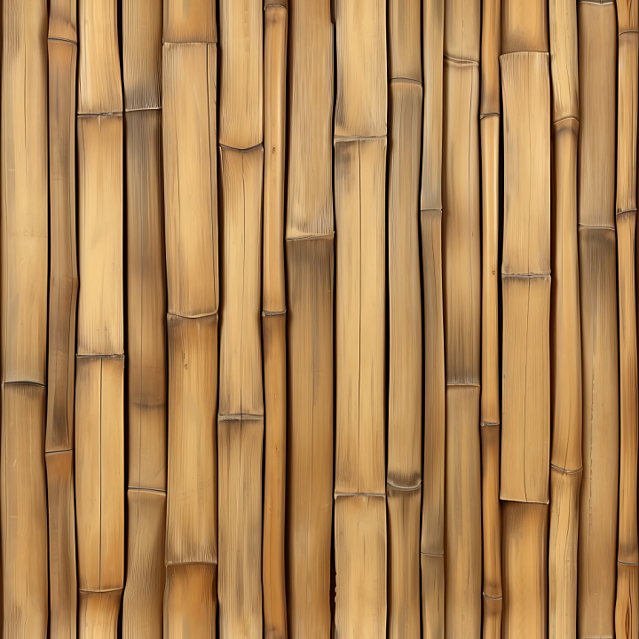 Bamboo Wood with Vertical Natural Stalks seamless PBR texture preview