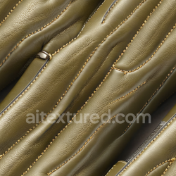seamless Seamless 3D Olive Green Quilted Leather PBR Texture with Detailed Stitching and Padded Grain texture 8k free download PBR