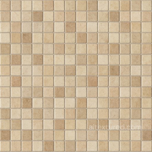 Mosaic Tiles 2X2 Cm Grid seamless Ceramic-tile PBR texture
