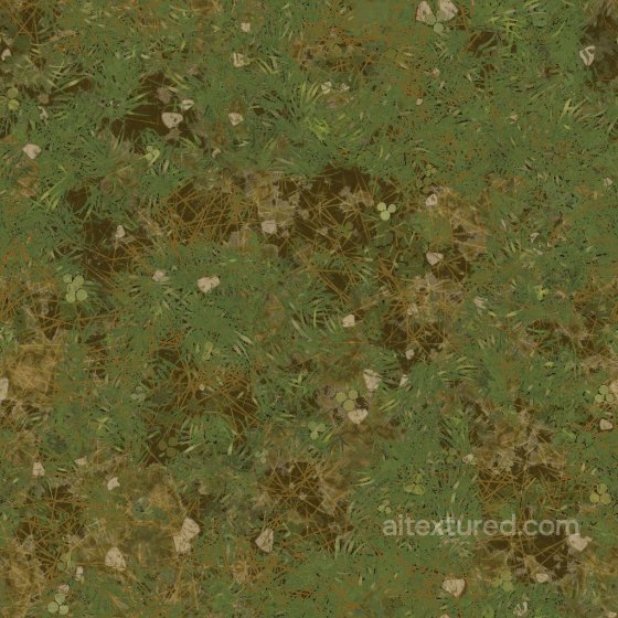 Pond Side Grassy and Muddy Land | Free PBR Ground surface texture preview