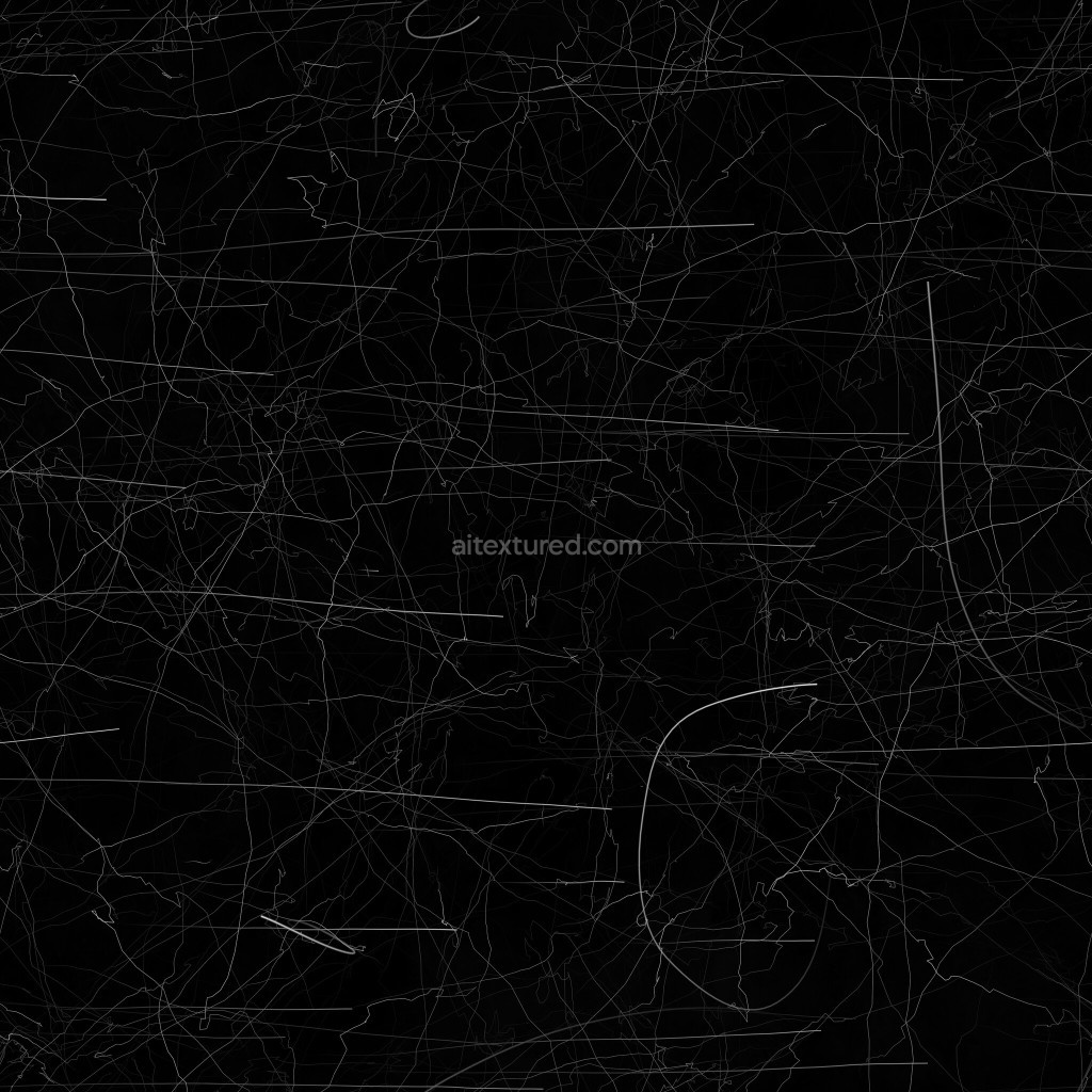 Seamless PBR texture of scratches on a black surface