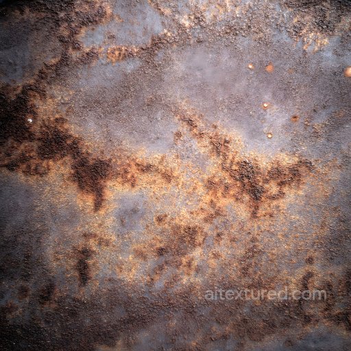 Rusted Metal PBR Texture Featuring Holes and Corrosion Detail seamless Rust PBR texture