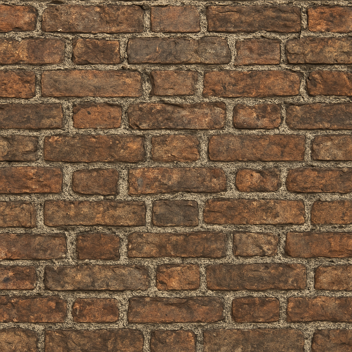 Worn Old Brick seamless PBR texture preview