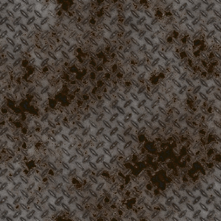 Archviz Floor Ground Metal Plate Rusted Substance seamless PBR texture preview