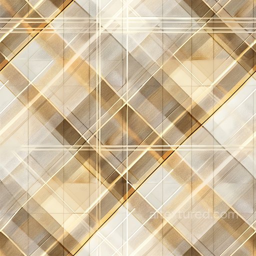 Seamless 3D Plaid Patterned Metal PBR Texture with Soft Gold and Brown Tones texture preview