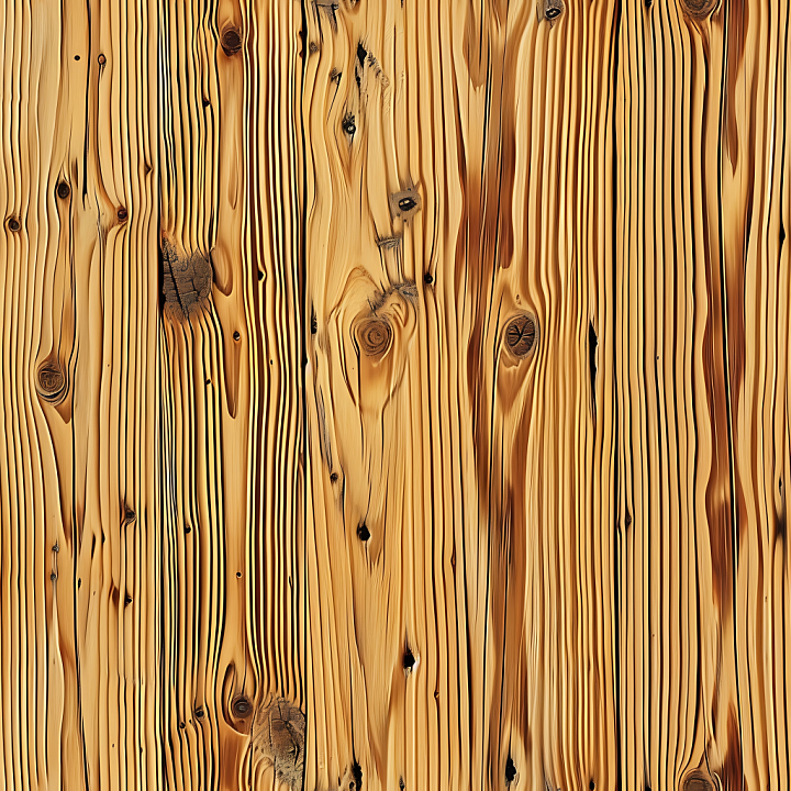 Burnt Pine Wood Planks with Distinct Knots and Grain seamless PBR texture preview