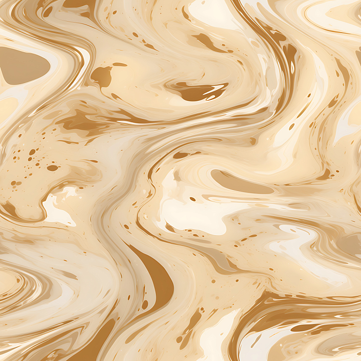 Brown and Cream Marble Swirls with Polished Stone Finish seamless PBR texture preview