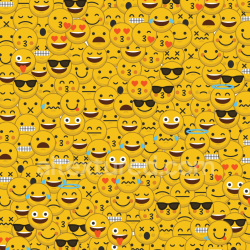 seamless Seamless 3D PBR Texture of Bright Yellow Happy Face Emoji Pattern texture 8k free download PBR