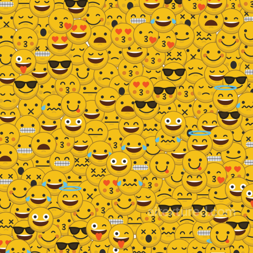Happy Face Pattern Texture of Bright Yellow Happy Face Emoji Pattern seamless Happy Face pattern PBR texture