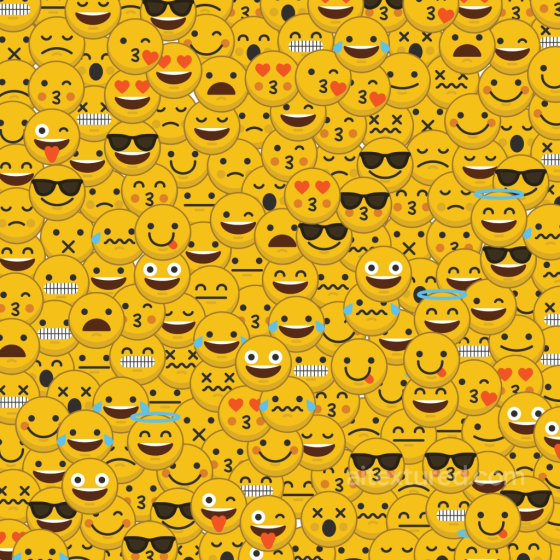 Happy Face Pattern Texture of Bright Yellow Happy Face Emoji Pattern Happy Face pattern texture preview