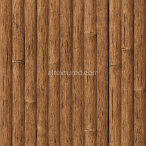Seamless 3d texture pbr 8k bamboo cladding with bamboo split end bamboo rough surface and bamboo brown tone natural texture