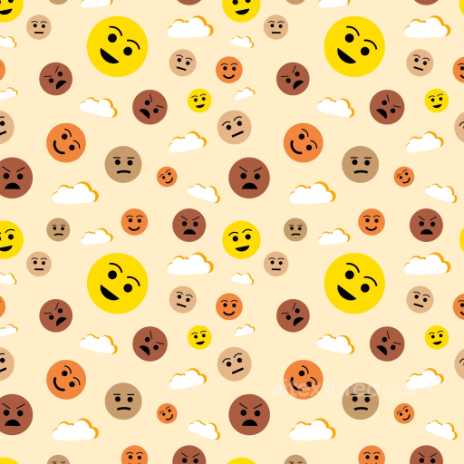 Happy Face Pattern Texture of Colorful Happy Face and Cloud Pattern seamless Happy Face pattern PBR texture
