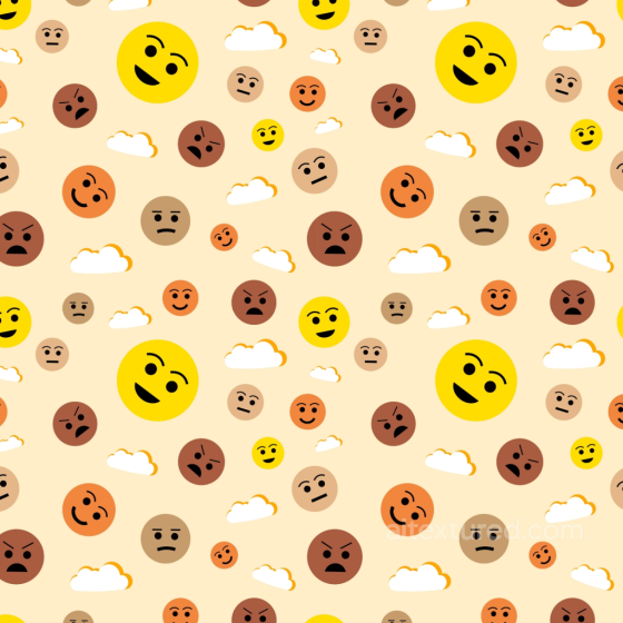 Happy Face Pattern Texture of Colorful Happy Face and Cloud Pattern Happy Face pattern texture preview