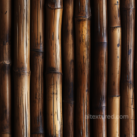 Glossy Polished Bamboo Culms Seamless Texture with Natural Weathering Bamboo texture preview
