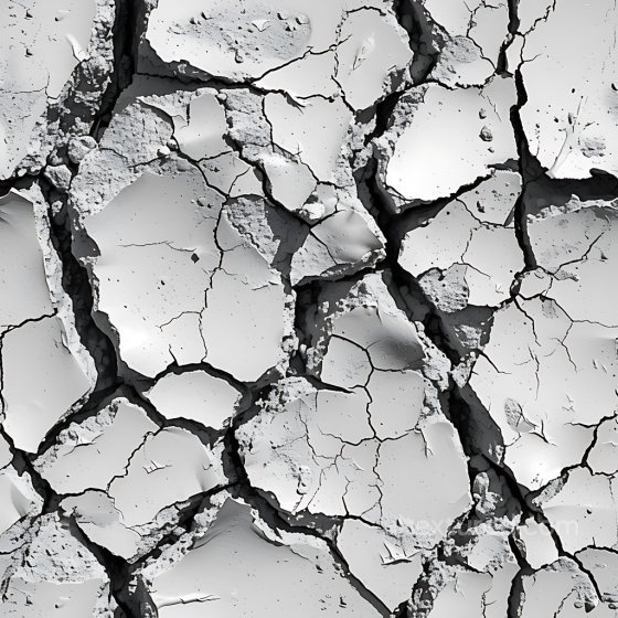 Cracked White Plaster & Hole PBR Texture with Rugged Fractures Cracked & Holes texture preview