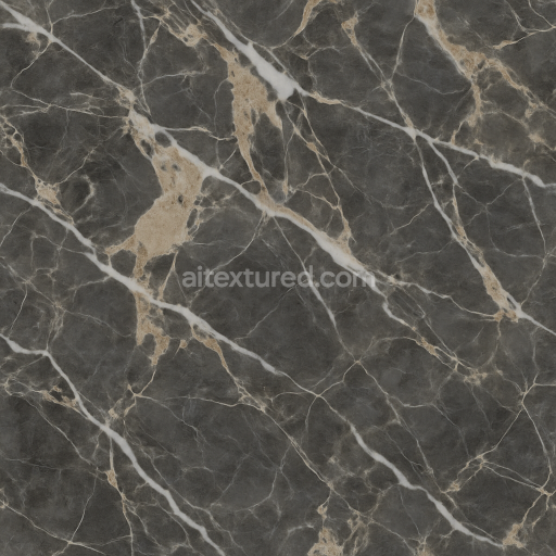 Preview — Seamless Stone PBR Texture — Polished Marble Mix Dark Gray Beige White Veining