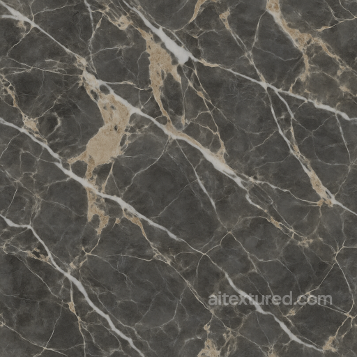 Seamless Stone PBR Texture - Polished Marble Mix Dark Gray Beige White Veining seamless Stone PBR texture