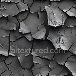 seamless Seamless 3D Cracked Paint PBR Texture with Deep Cracks and Peeling Layers in Dark Gray texture 8k free download PBR