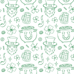 seamless Seamless 3D PBR St Patrick Digital Paper Texture with Green Line Art Motifs texture 8k free download PBR