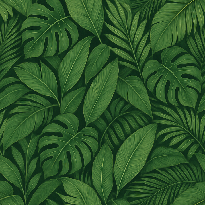 Tropical Leaves seamless PBR texture preview