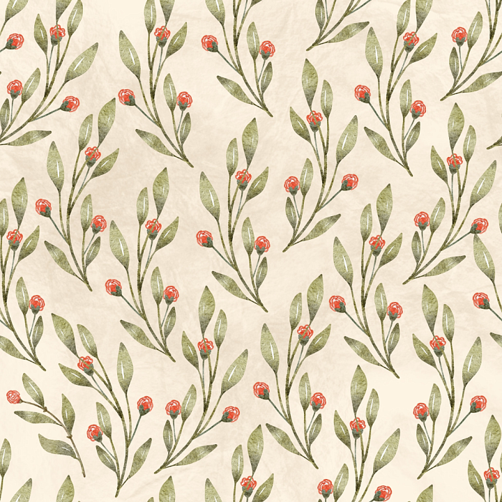 Featuring Soft Watercolor Floral Pattern in Earth Tones seamless PBR texture preview