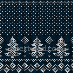 seamless Seamless 3D PBR Knitted Christmas Sweater Texture with White Trees on Navy Background texture 8k free download PBR